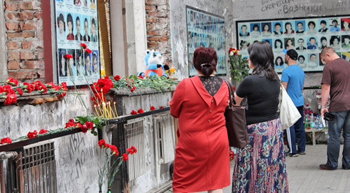 Mourning events  to mark the tenth anniversary of the terror act in Beslan, September 1, 2014. Photo by Emma Marzoeva for the ‘Caucasian Knot’.