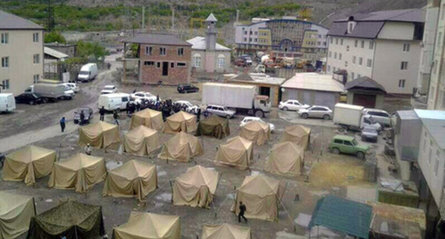 Headquarters of the counterterrorist operation in Gimry village, Untsukul District of Dagestan. Photo: http://gimry.ucoz.com/index/novosti/0-24