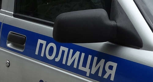 Inscription on a police car. Photo by Nina Tumanova for the "Caucasian Knot"