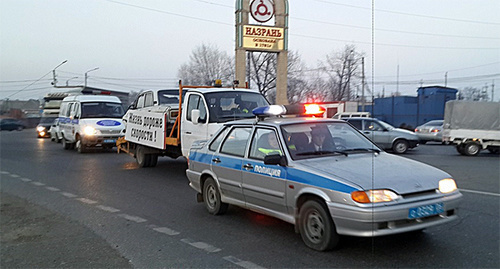 Traffic police car, Ingushetia. Photo: http://www.gibdd.ru/r/06/news/1216591/