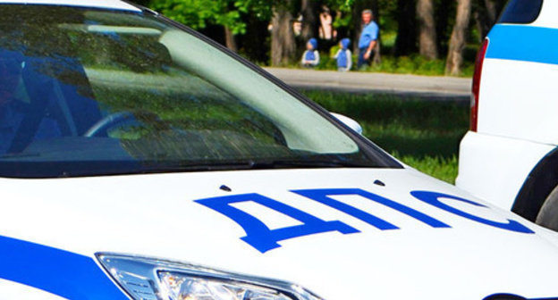 Traffic police car. Photo by Oleg Pchelov the ‘Caucasian Knot’.