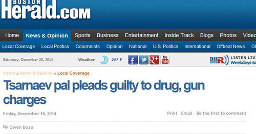 Screenshot of a website BostonHerald.com page dedicated to the trial in case of Johar Tsarnaev. Photo: https://bostonherald.com/