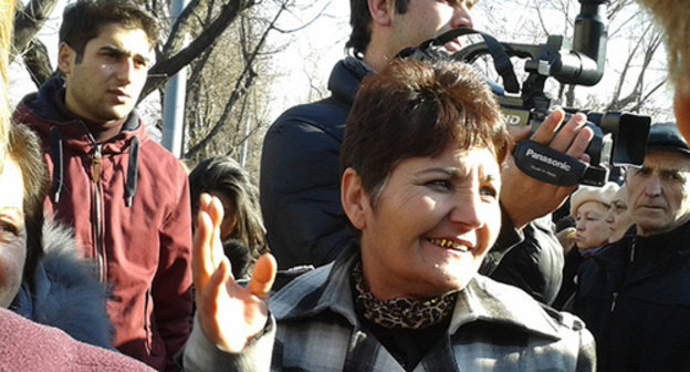 "Nairit" workers during protest action. Yerevan, December 26, 2014. Photo by Tigran Petrosyan for the ‘Caucasian Knot’. 