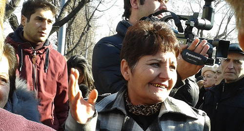 "Nairit" workers during protest action. Yerevan, December 26, 2014. Photo by Tigran Petrosyan for the ‘Caucasian Knot’. 