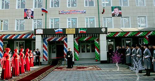 Opening of the school No. 20 which was damaged during the special operation. Grozny, December 30, 2014. Photo by Ibragim Estamirov http://www.grozny-inform.ru/