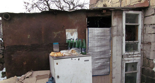 Shed in the yard of Avetisyan family's house sealed up by the investigative bodies. Gyumri, January 14, 2015. Photo by Tigran Petrosyan for the "Caucasian Knot"