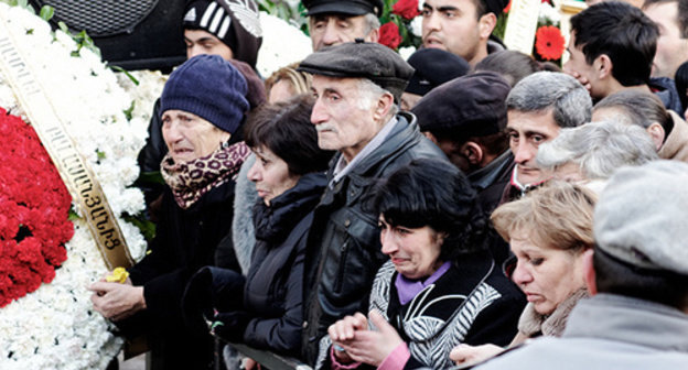 The funeral service for Sergey Avetisyan, Gyumri, January 21, 2015. Photo by Narek Tumanyan for the ‘Caucasian Knot’. 