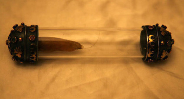 A hair of Prophet Muhammad. Photo courtesy of the Spiritual Administration of Muslims (SAM) of Dagestan