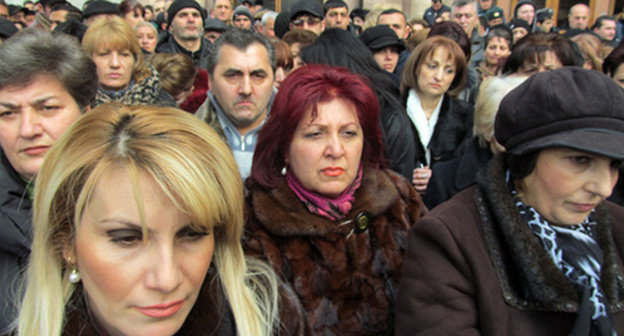 Protesting entrepreneurs. Yerevan, January 28, 2015. Photo by Armine Martirosyan for the "Caucasian Knot"