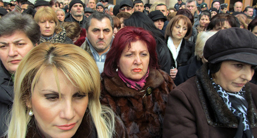 Protesting entrepreneurs. Yerevan, January 28, 2015. Photo by Armine Martirosyan for the "Caucasian Knot"