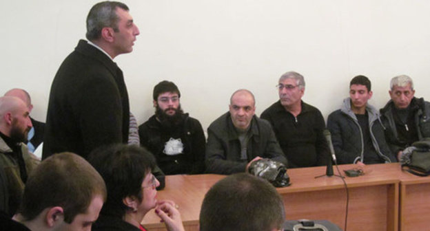 Hearing in the Armenian Court of Appeal (CoA) on the case of "Million Mask March" participants. Yerevan, January 30, 2015. Photo by Armine Martirosyan for the ‘Caucasian Knot’. 