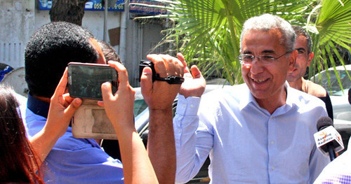 Detention of Intigam Aliev (right), Baku, August 8, 2015. Photo by Aziz Karimov for the ‘Caucasian Knot’. 