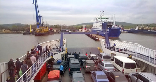 Ferry at the Kerch ferry crossing. May 8, 2015. Photo by Anna Gritsevich for the "Caucasian Knot"