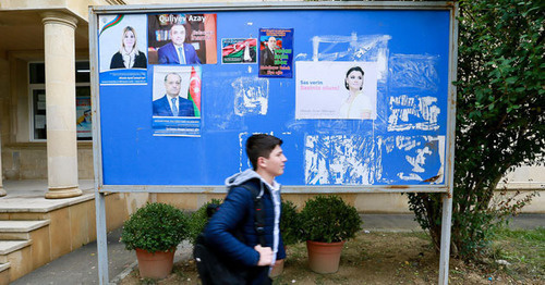 Posters of the candidates to the Azerbaijani parliament, Baku, October 28, 2015. Photo by Aziz Karimov for the ‘Caucasian Knot’.