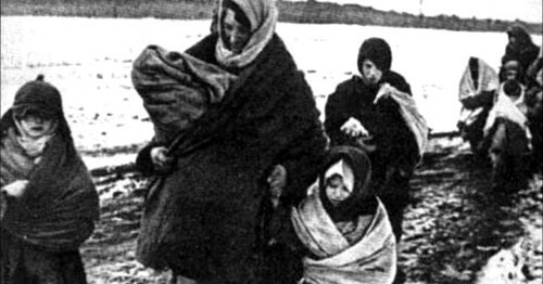 Deportation of the Chechen people. February 1944. Screenshot of a video by the user vainakh38 https://www.youtube.com/watch?v=DKmb-WX0OI0