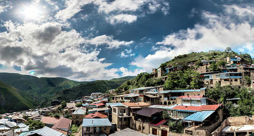 The village of Sogratl of the Gunib District in Dagestan. A view from the minaret of the mosque. Photo: Eldar Rasulov, http://odnoselchane.ru/?page=photos_of_category&amp;sect=415&amp;com=photogallery