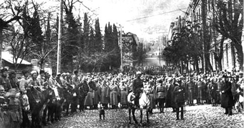 Red Army enters Tbilisi (February 25, 1921). Photo: https://ru.wikipedia.org/