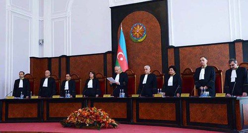 In the courtroom of the Constitutional Court of Azerbaijan. Photo: http://www.trend.az/azerbaijan/politics/2460127.html