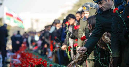 Rally in memory of 'Black January' victims, Baku, January 20, 2015. Photo by Aziz Karimov for the 'Caucasian Knot'. 