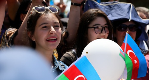 The participants of a festive rally  of the Azerbaijani opposition. Baku, May 28, 2017. Photo by Aziz Karimov for "Caucasian Knot"