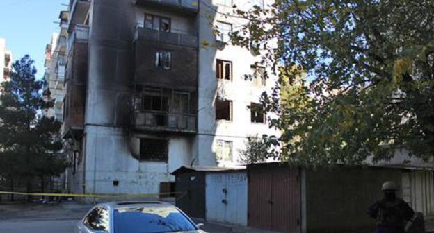 Territory near the house where the alleged militants were locked up. Tbilisi, November 30, 2017. Photo by Inna Kukudjanova for the "Caucasian Knot"