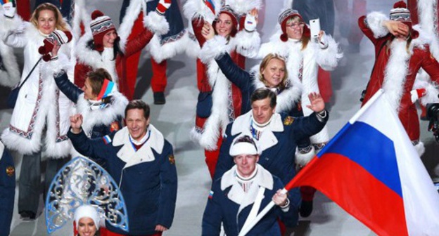 Opening ceremony of Sochi Olympic Games, February 7, 2014. Photo by press service of Russian government, http://government.ru