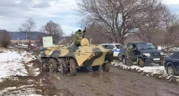 Special operation in the Cossack village of Zelenchukskaya, December 18, 2017. Photo: press service of the National Antiterrorist Committee. Photo: http://nac.gov.ru/