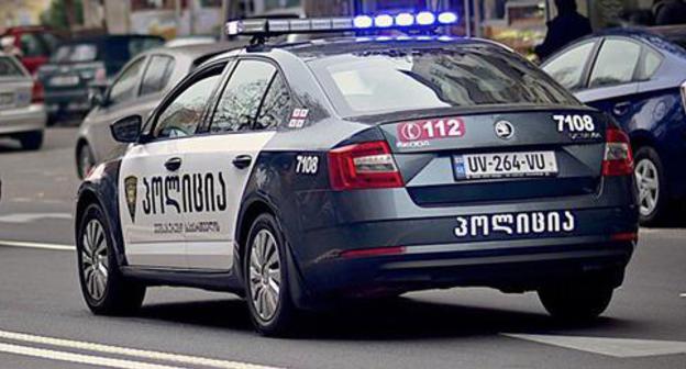 A police car. Photo © Sputnik / Alexander Imedashvili https://sputnik-georgia.ru/incidents/20171203/238413570/Pokushenie-soversheno-na-deputata-sakrebulo-Ahalcihe.html