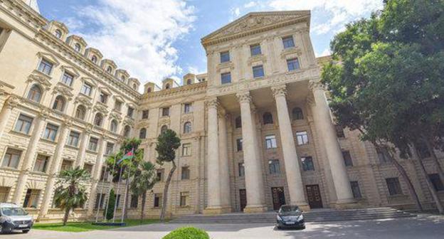 The building of the Ministry of Internal Affairs of Azerbaijan. Photo © Sputnik / Murad Orujov https://ru.sputnik.az/politics/20171205/413047705/gruzija-azerbajdzhan-diplomaticheskoe-otnoshenija-memedjarov-dzhanelizde.html