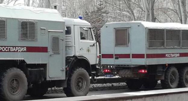 Vehicles used by Rosgvardia for transportation of detainees, Volgograd, January 28, 2018. Photo by Tatiana Filimonova for the Caucasian Knot. 