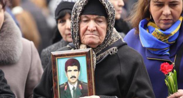 Rally in memory of the victims of the Khojaly tragedy in Baku, February 26, 2018. Photo by Aziz Karimov for the Caucasian Knot. 