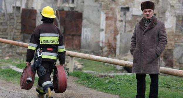 At the place of fire in Baku narcology centre, March 2, 2018. Photo by Aziz Karimov for the Caucasian Knot.