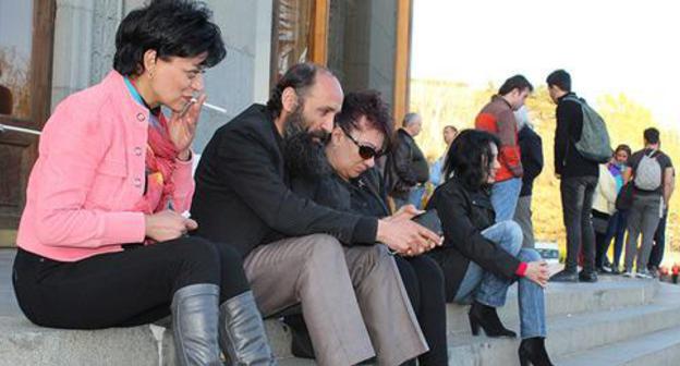 Protest action with the demand to release political prisoners, Yerevan, March 21, 2018. Photo by Armine Martirosyan.