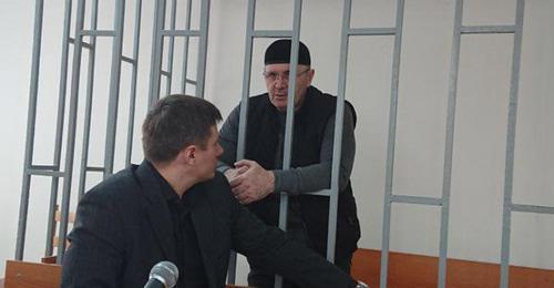 Oyub Titiev in the court, March 19, 2018. Photo: press service of HRC 'Memorial'