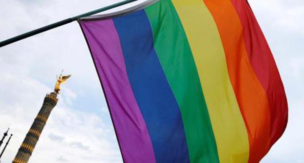 The flag of LGBT. Photo: REUTERS/Fabrizio Bensch