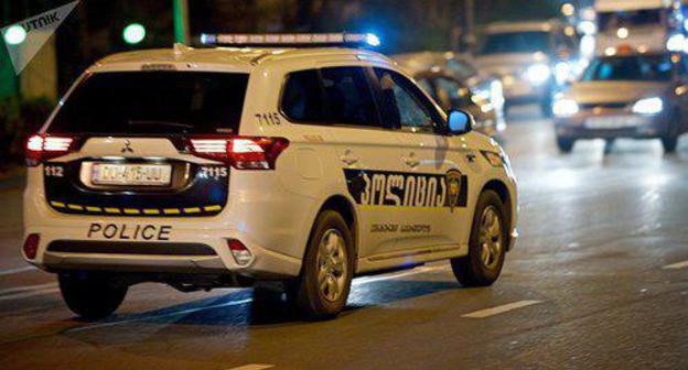 Police car in Georgia. Photo: Sputnik / Alexander Imedashvili https://sputnik-georgia.ru/incidents/20180410/240012454/Strelba-v-Tbilisi-raneno-pjat-chelovek.html