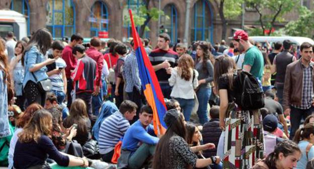 Opposition in Yerevan. April 18, 2018. Photo by Tigran Petrosyan for the "Caucasian Knot"