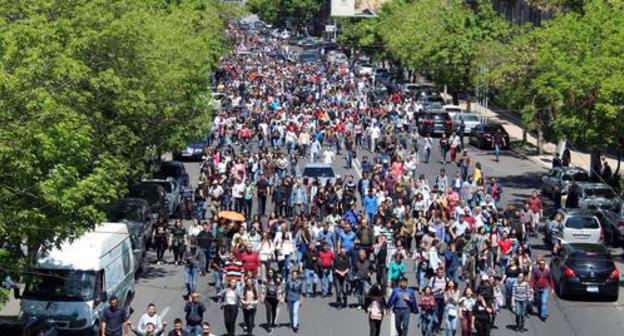 Protest rally in Yerevan, April 26, 2018. Photo by Tigran Petrosyan for the Caucasian Knot