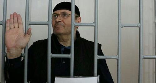 Oyub Titiev in the Supreme Court of Chechnya. Photo by the press service of the Human Rights Centre "Memorial"