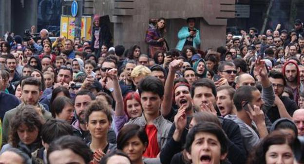 Participants of the action "For our freedom". Tbilisi, May 12, 2018. Photo by Inna Kukudjanova for the "Caucasian Knot"