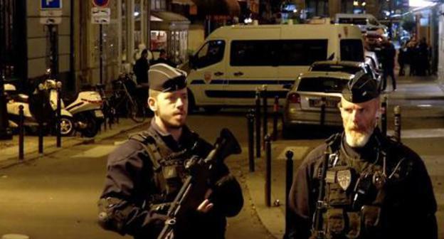 Police at the site of the terror act in Paris on May 12, 2018. Photo: REUTERS/Reuters TV