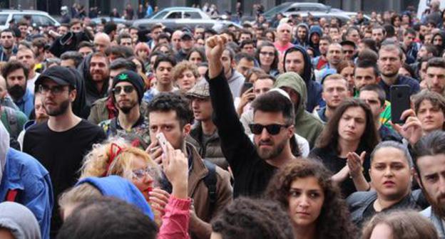 Young people protesting in Georgia. Tbilisi, May 12, 2018. Photo by Inna Kukudjanova for the "Caucasian Knot"