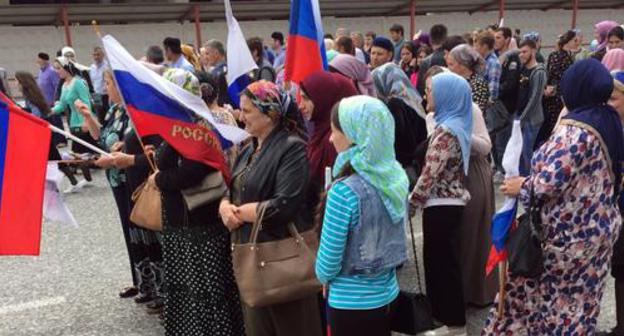 Participants of a rally held on the Day of Russia. Photo by the "Caucasian Knot" correspondent