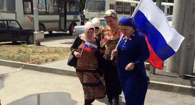 Participants of the rally held in Grozny on the occasion of the Day of Russia. Photo by the "Caucasian Knot" correspondent