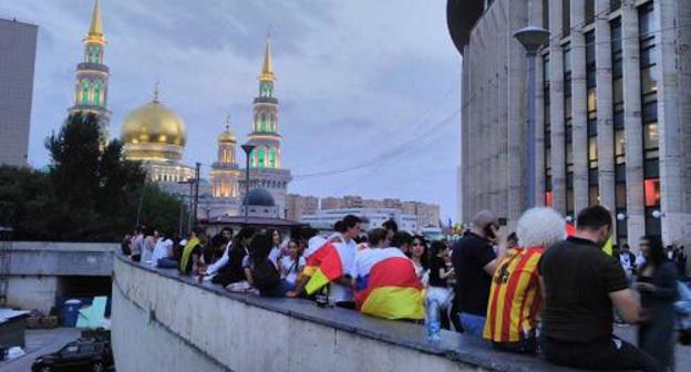 Murat Gassiev's fans in Moscow. Photo by Alan Tskhurbayev for the "Caucasian Knot"