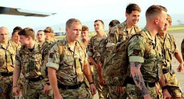 Arrival of British soldiers to Georgia for the Noble Partner 2018 multinational NATO exercises. Photo: press service of the Ministry of Defence of Georgia, https://mod.gov.ge/ge