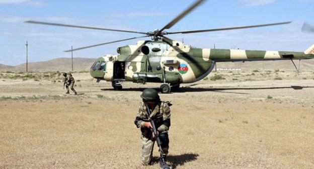 Azerbaijani soldiers during the exercises. September 21, 2018. Photo by the Ministry of Defence for Azerbaijan https://mod.gov.az