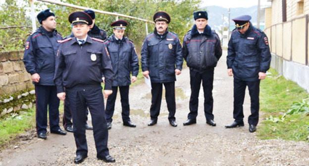 Police officers in the Islamey village of the Baksan District of Kabardino-Balkaria. Photo https://07.мвд.рф/news/item/8851462