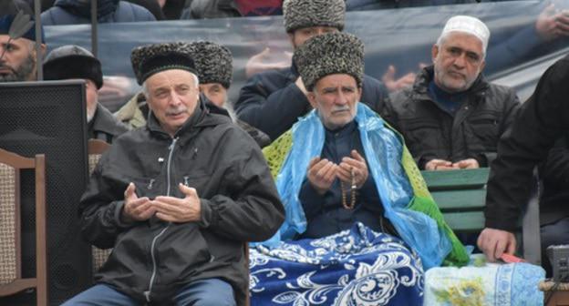 Protesters in Magas, October 7, 2018. Photo is provided to the Caucasian Knot by Yakub Gogiev