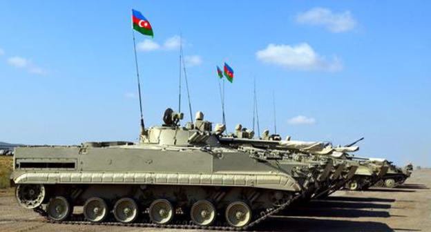 Military vehicles of the Azerbaijani Army. Photo: https://mod.gov.az/ru/foto-arhiv-045/